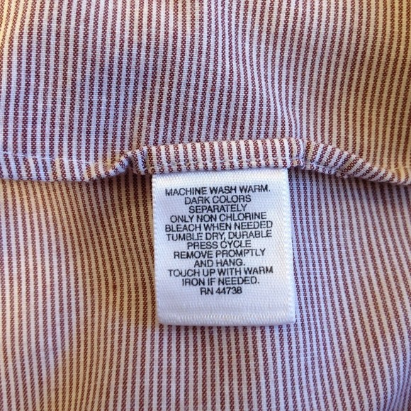 615 Wrinkle Free Brand Long Sleeve Purple/Plum Striped Dress Shirt Sz 17.5 34/35 - Picture 5 of 12